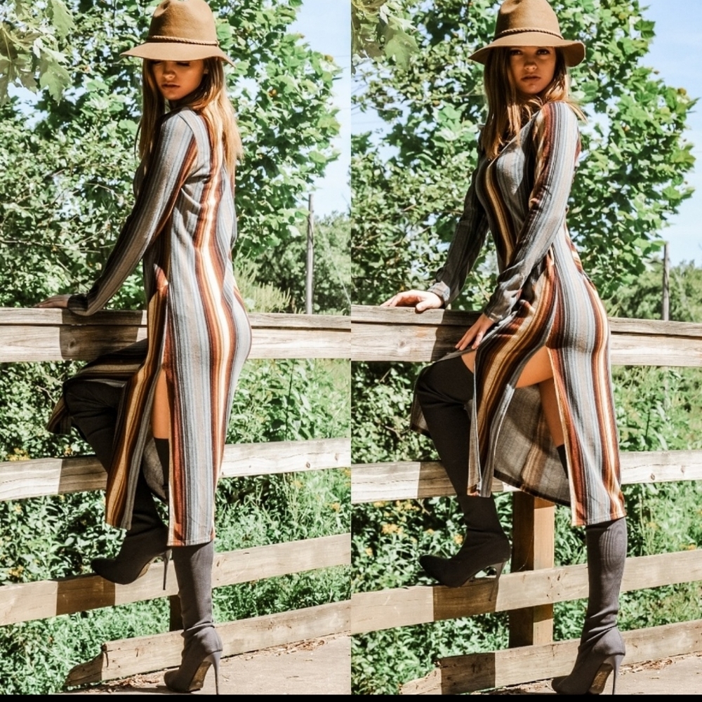 Brushed knit dress